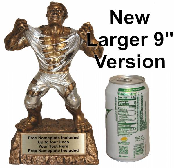 9" Large Monster Hand Painted Resin Victory Trophy #2