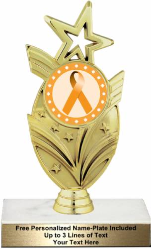 7 1/2" Orange Ribbon Awareness Trophy Kit