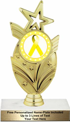 7 1/2" Yellow Ribbon Awareness Trophy Kit
