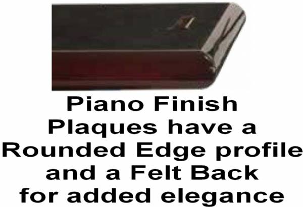 10 1/2" x 13" Walnut Piano Finish Plaque Blank #3