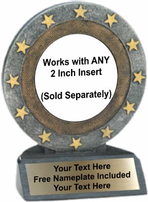 4 1/2" All Star Trophy Resin with 2" Insert Holder