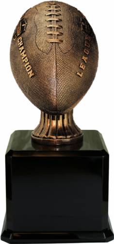17" Antique Lifesize Football Resin Trophy Black Base