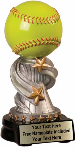 5 3/4" Softball Trophy Encore Series Hand Painted Resin