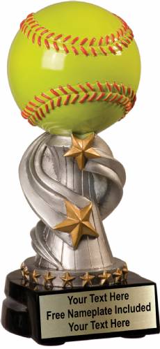 7" Softball Trophy Encore Series Hand Painted Resin
