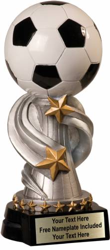 8 1/2" Soccer Trophy Encore Series Hand Painted Resin