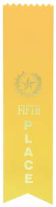 5th Place Yellow Pinked Award Ribbon
