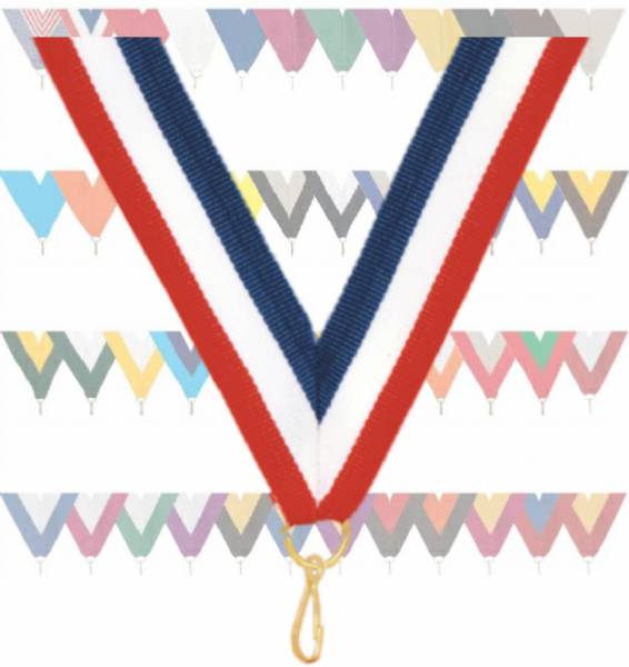 7/8" x 32" Neck Ribbon with Snap Clip - 37 color choices