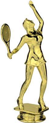 6" Female Tennis Gold Trophy Figure