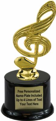 6 3/4" Music Note Trophy Kit with Pedestal Base