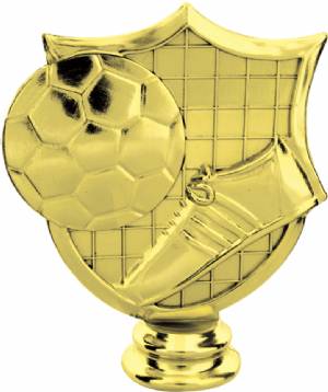 4 1/2" Soccer Shield Gold Trophy Figure