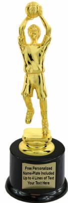 8" Male Youth Basketball Trophy Kit with Pedestal Base