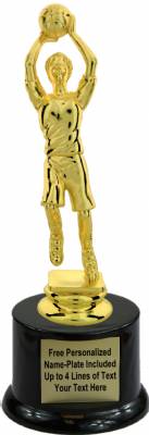 8" Female Youth Basketball Trophy Kit with Pedestal Base