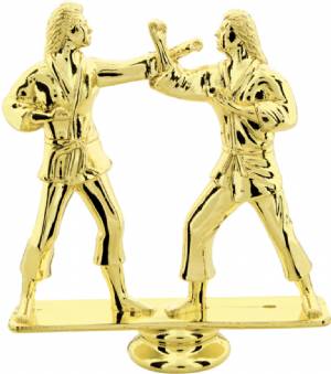 5" Female Double Action Karate Gold Figure