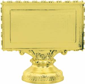 Gold 4" - 3 1/2" x 2" Plate Holder Trophy Figure