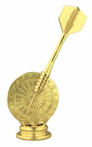 Gold 5 1/4" Dart & Board Trophy Figure