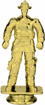 5" Fireman Gold Trophy Figure
