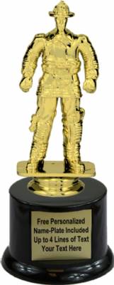 7" Fireman Trophy Kit with Pedestal Base