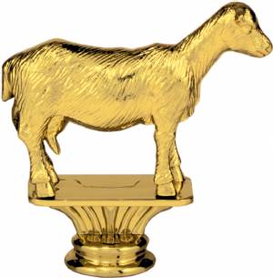 3 1/2" Dairy Goat Gold Trophy Figure