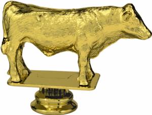 3 1/2" Dairy Bull Gold Trophy Figure