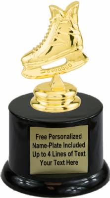 4 1/2" Hockey Skate Trophy Kit with Pedestal Base