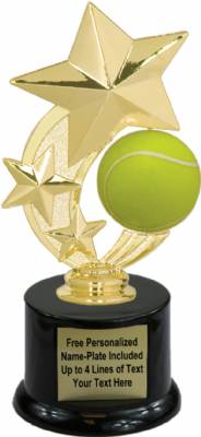 7 1/4" Tennis Star Spinning Trophy Kit with Pedestal Base