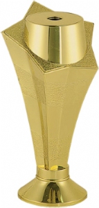 Gold 5" Star Column Trophy Riser