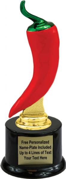 7" Red Chili Pepper Trophy Kit with Pedestal Base