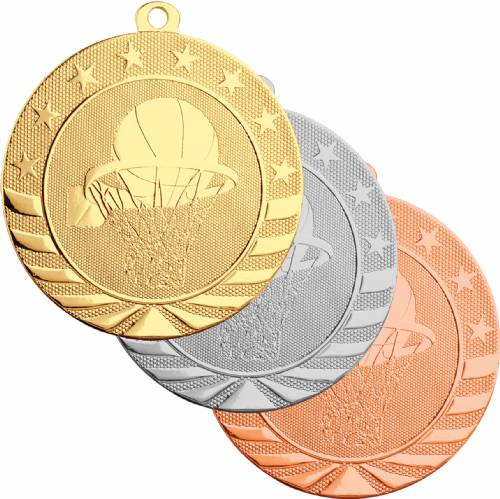 2 3/4" Basketball Starbrite Series Medal