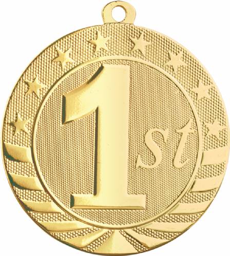 2 3/4" Gold 1st Place Starbrite Series Medal