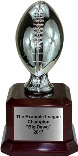 9 1/4" Silver Football Champion Trophy - The Mini Vinny Rosso #2