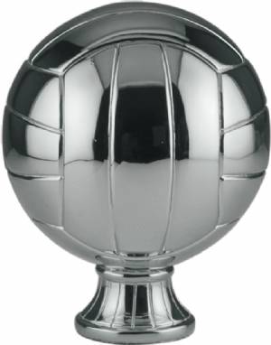 5 1/2" Silver Metallized Volleyball Resin