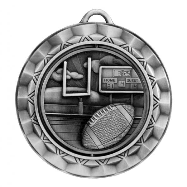 2 5/16" Spinner Series Football Award Medal #3