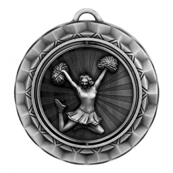 2 5/16" Spinner Series Cheerleader Award Medal #3