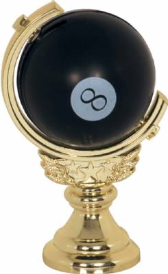 Gold 3 1/2" Spinning Soft - 8 ball figure