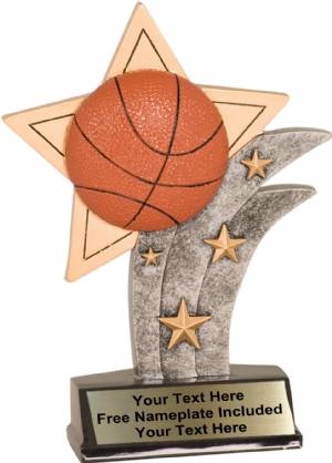 7" Basketball Sport Star Resin Trophy