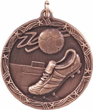 Shooting Star 1 3/4" Soccer Award Medal #4