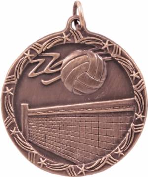Shooting Star 1 3/4" Volleyball Award Medal #4