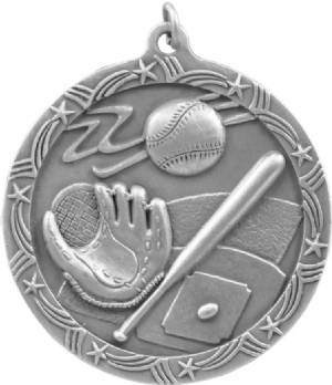 Shooting Star 2 1/2" Baseball Award Medal #3