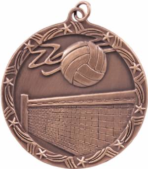 Shooting Star 2 1/2" Volleyball Award Medal #4