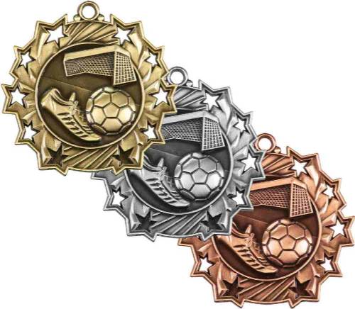 Ten Star Series Soccer Award Medal