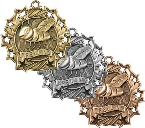 Ten Star Series Spelling Bee Award Medal