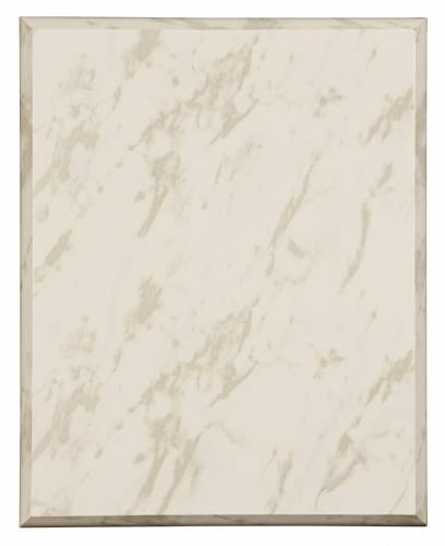 10 1/2" x 13" White Marble Finish Plaque Blank