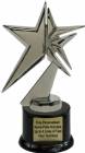 6 3/4" Zenith Star Black Pearl Trophy Kit with Pedestal Base Metal