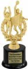 6 3/4" Volleyball Co-Ed Trophy Kit with Pedestal Base