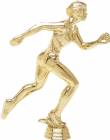 8 1/2" Track Female Gold Trophy Figure
