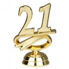 2 1/2" Gold "21" Year Date Trophy Trim Piece