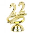 2 1/2" Gold "22" Year Date Trophy Trim Piece