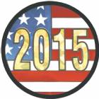 2" US Flag 2015 Holographic Mylar Trophy Insert
