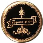 2" Appreciation Metal Trophy Insert - Made in USA