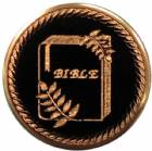 2" Bible Metal Trophy Insert - Made in USA